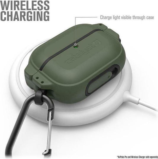 Catalyst Total Protection Hülle Silikon mit Haken Army Green für Apple AirPods Pro