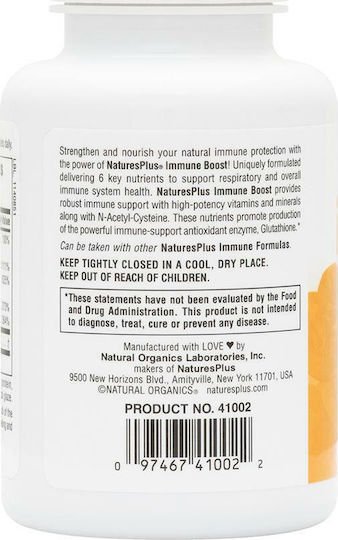 Nature's Plus Immune Boost Συμπλήρωμα για την Ενίσχυση του Ανοσοποιητικού 60 ταμπλέτες