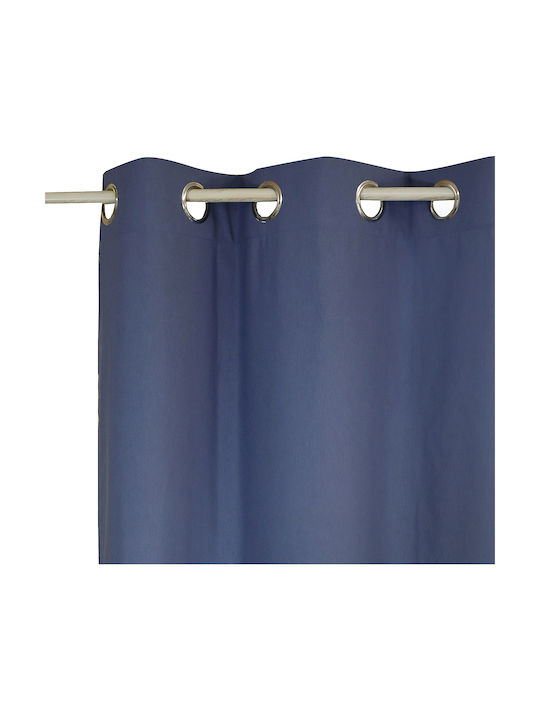 Decocraft Curtain with Grommet Basic Blue 140x260cm