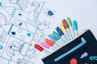 Super Petit Washable Drawing Markers Set 10 Colors