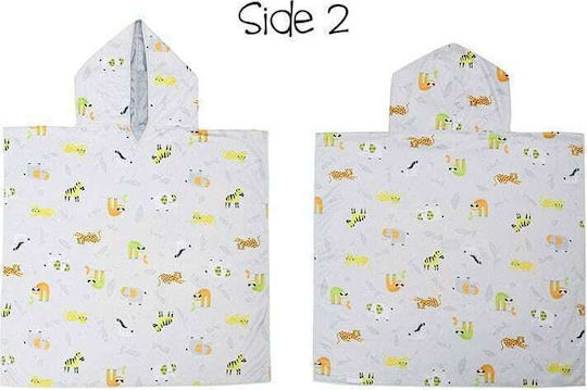 Flapjackkids Sloth/Zoo Kids Beach Poncho Reversible 61 x 61cm