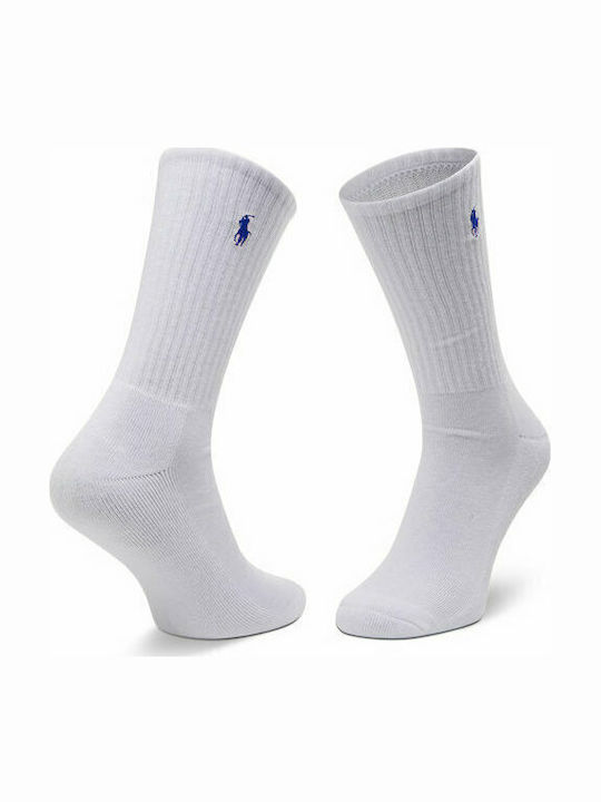 Ralph Lauren Herren Einfarbige Socken Weiß 6Pack