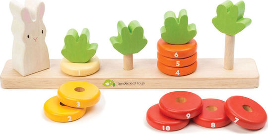 Tender Leaf Toys Stacking Toy Preschool Counting Carrots made of Wood for 18++ Months