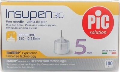 PiC Solution Insupen Βελόνες Ινσουλίνης 31G x 5mm 100τμχ