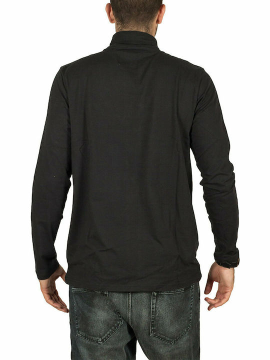 Anerkjendt Comet Men's Long Sleeve Blouse Turtleneck Black