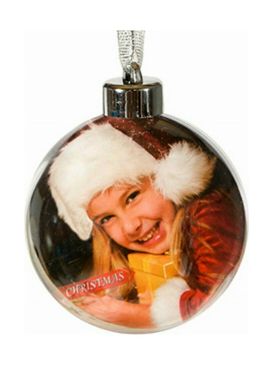 Fun World Christmas Plastic Ball Ornament Transparent 8x8cm