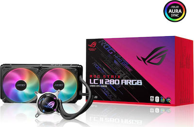 Asus ROG STRIX LC II 280 ARGB Υδρόψυξη Επεξεργαστή Διπλού Ανεμιστήρα 140mm για Socket AM4/1200/115x