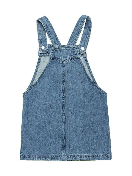 Alouette Fustă de Copii Salopetă din Denim Albastru