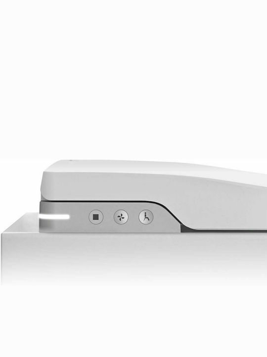 Roca Inspira Λεκάνη Κρεμαστή Rimless με Κάλυμμα με Μπιντέ Λευκή