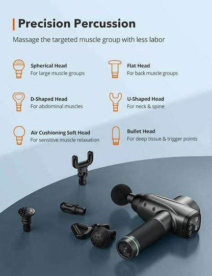 TaoTronics Massage Gun for Legs Body and Hands with Black Vibration