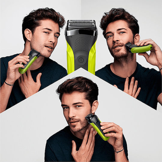 Braun Series 3 Yellow S0425189 Foil Ξυριστική Μηχανή Προσώπου Επαναφορτιζόμενη