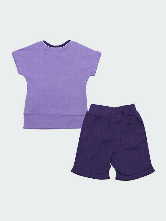 Champion Kids Set with Shorts Summer 2pcs Purple