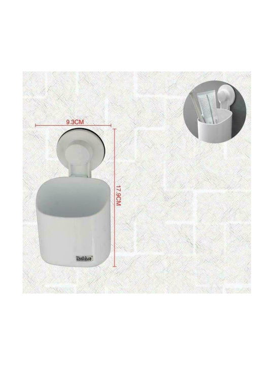 87001BRX45WH Plastic Cup Holder Wall Mounted with Suction Cup White