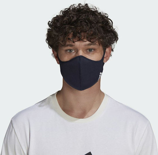 adidas Protective Mask Fabric Medium Black HF7046 3pcs