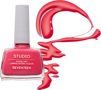 Seventeen Studio Rapid Dry Lasting Color Gloss Βερνίκι Νυχιών Quick Dry Φούξια 156 12ml