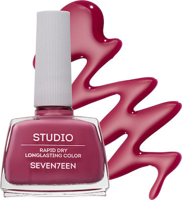 Seventeen Studio Rapid Dry Lasting Color Gloss Βερνίκι Νυχιών Quick Dry Μπορντό 145 12ml