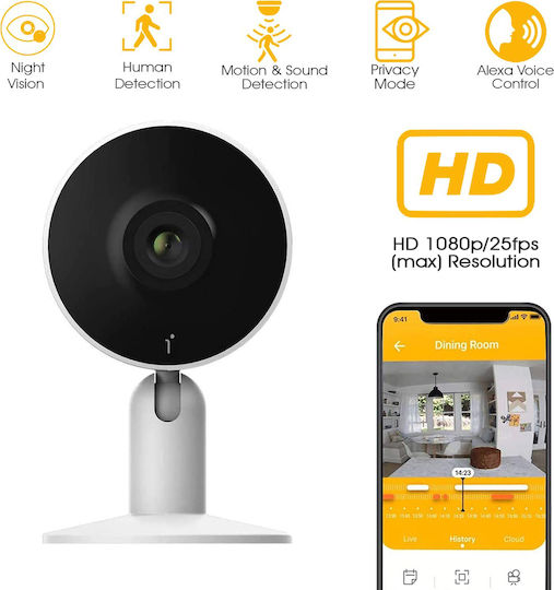 Laxihub IN1 IP Cameră de Supraveghere Wi-Fi Full HD 1080p cu Comunicare Bidirecțională