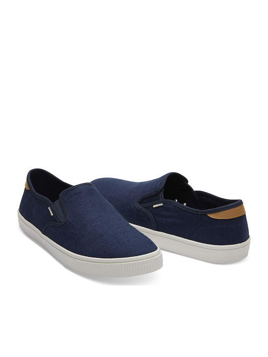 Toms Baja Heritage Men's Canvas Slip-Ons Blue