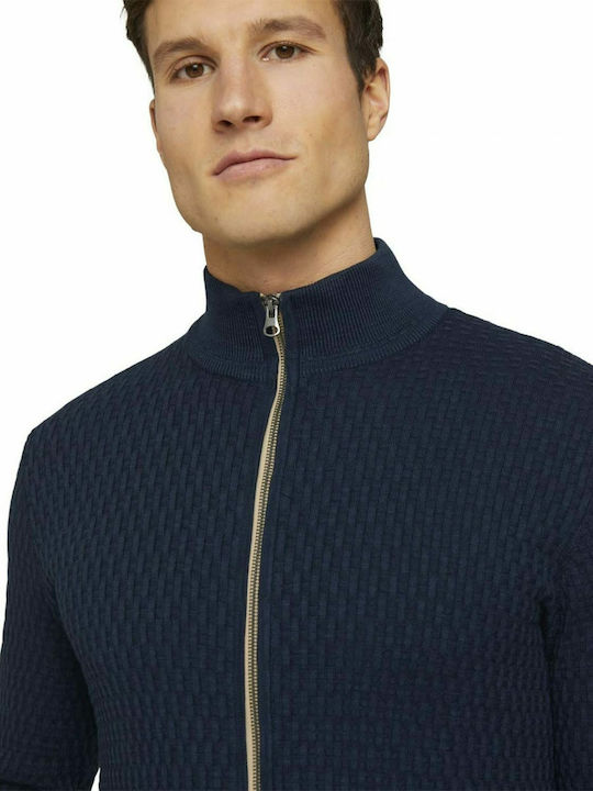 Cardigan Tricotat pentru Bărbați Albastru marin