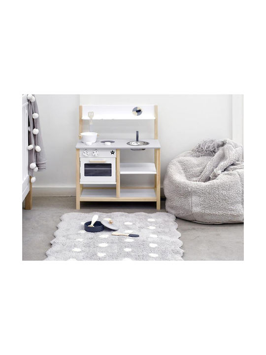 Lorena Canals Handmade Kids Cotton Rug Mini Biscuit 70x100cm Pearl Grey