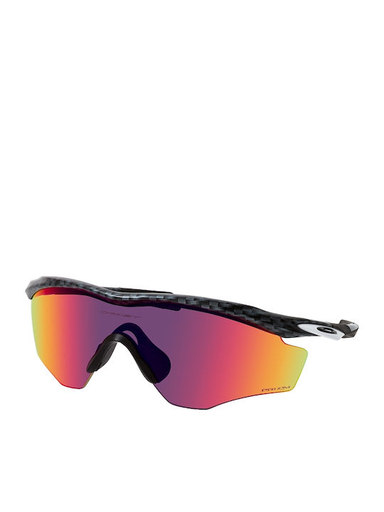 Oakley M2 Frame XL Sonnenbrillen mit Schwarz Rahmen und Lila Spiegel Linse OO9343-16