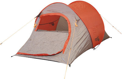 Panda Pop Up II Automatisch Sommer Campingzelt Pop Up Orange für 2 Personen 110x230x90cm
