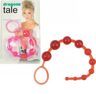 Seven Creations Dragonz Tale Beaded Cord Anal Beads Red 30.5cm