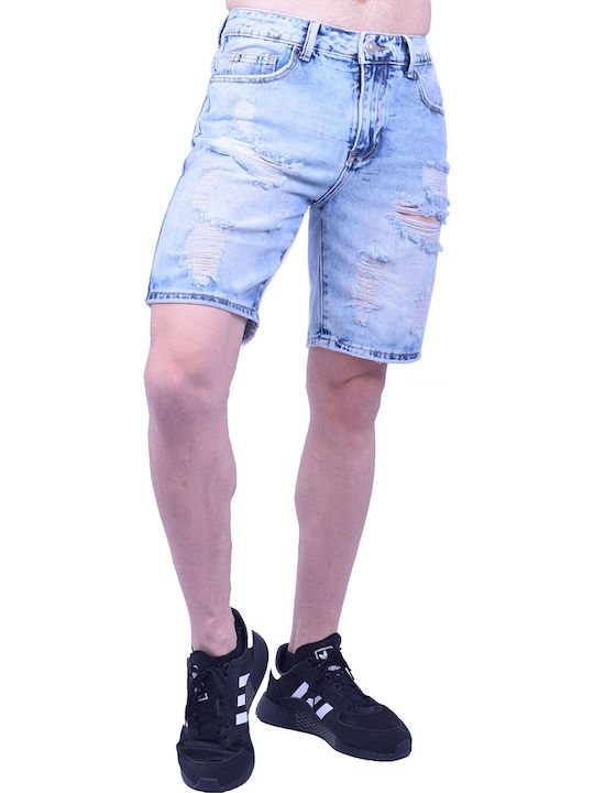 Denim-Shorts mit Rissen und Brüchen Jean