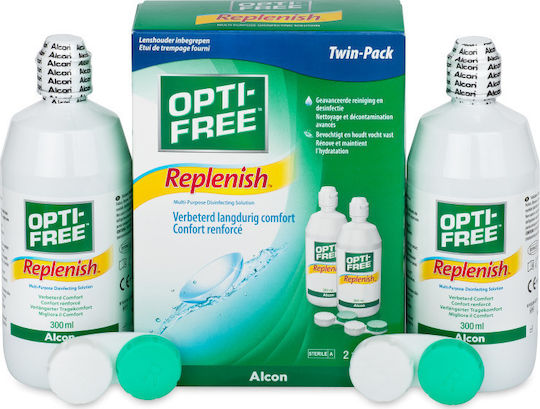 Alcon Opti-Free Replenish Υγρό Φακών Επαφής 2x300ml