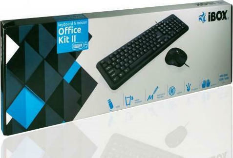 iBox Office KIT II Σετ Πληκτρολόγιο & Ποντίκι Αγγλικό US