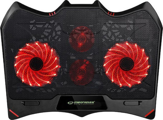 Esperanza Buran Cooling Pad για Laptop έως 17.3" με 4 Ανεμιστήρες και Φωτισμό