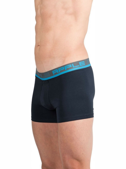 Apple Boxer Herren Boxershorts Charcoal/light blue 1Packung