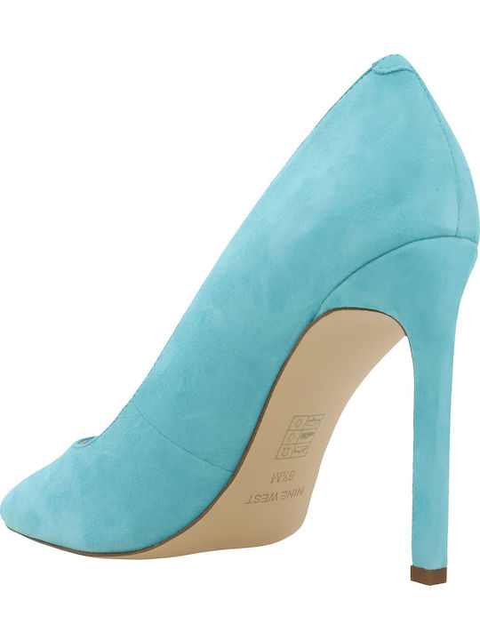 Tatiana2 Wildleder Spitze Zehenstil Türkis Pumps