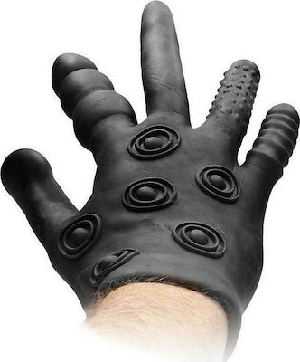 Shots Fist-It Silicone Stimulation Glove Vibrator Finger FST011BLK Black