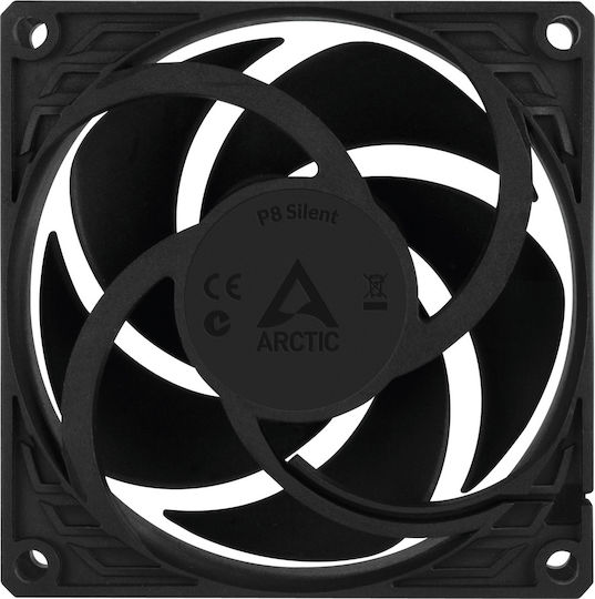 Arctic P8 Silent Case Fan 80mm 1600rpm 15.6cfm Without LED Lighting and 3-Pin Connection