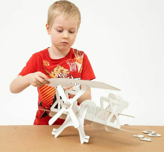 Allocacoc Хартиена Конструктивна Игра Airplane 3D Model за Деца 4+ години+ Години