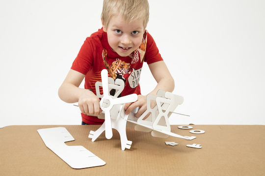 Allocacoc Хартиена Конструктивна Игра Airplane 3D Model за Деца 4+ години+ Години