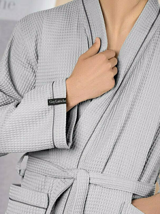 Guy Laroche Basic Bademantel mit Kragen Grey 1131092121000