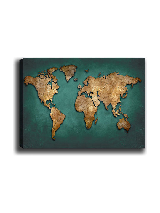 HomeMarkt World Map Πίνακας σε Καμβά 100x70cm