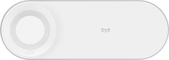 Yeelight Ασύρματος Φορτιστής (Qi Pad) 15W Λευκός (YLYD08YI)