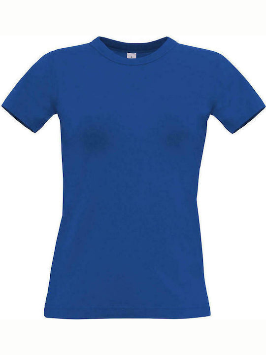 B&C Exact 190 Women's Short Sleeve Promotional T-Shirt Royal