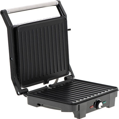 Adler AD3051 Tabletop Electric Grill Ribbed Plate 2200W with Lid and Adjustable Thermostat 29cmx24cmcm