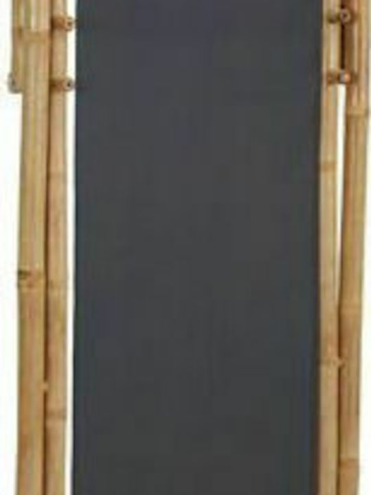 Deckchairs Bamboo with Gray Fabric 108x60x62cm
