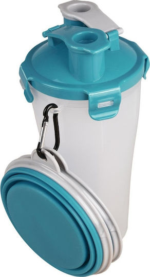 Flamingo Trinka Plastic Bottle Food & Water for Dog in White Color