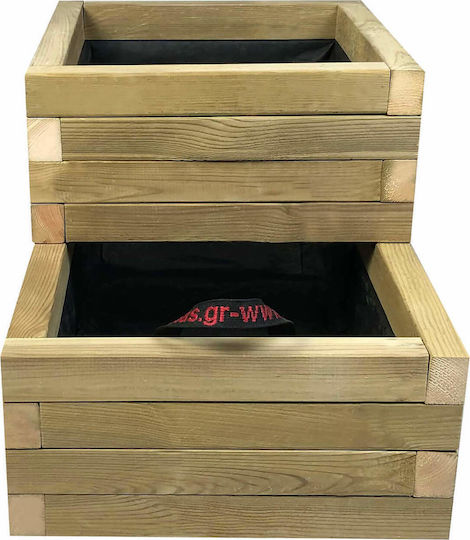 Tesias Planter Box Wooden Beige 40x90x40cm.