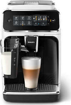 Philips Series 3200 Automatic Espresso Coffee Machine 1500W Power 15bar Pressure for Cappuccino with Grinding Mill White EP3243/50