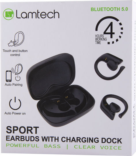 Lamtech LAM021820 Earbud Bluetooth Handsfree Căști cu Carcasă de Încărcare Negru