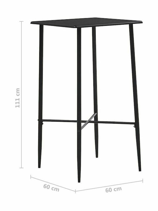 vidaXL Garten- und Outdoor-Möbelsets Typsatz Bar 3 Stück Schwarz