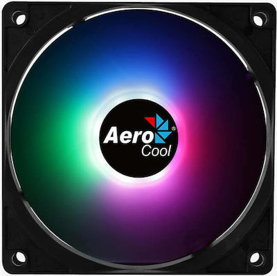 Aerocool Frost 12 FRGB Gehäuselüfter 120mm mit Verbindung 3-polig / 4-Pin Molex 1Stück Schwarz