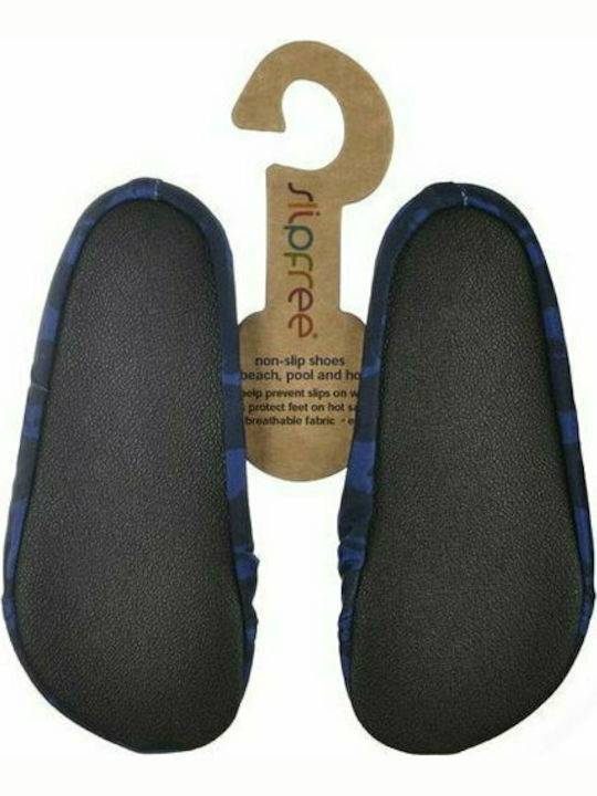 Slipstop T Rex Kids Beach Shoes Navy Blue